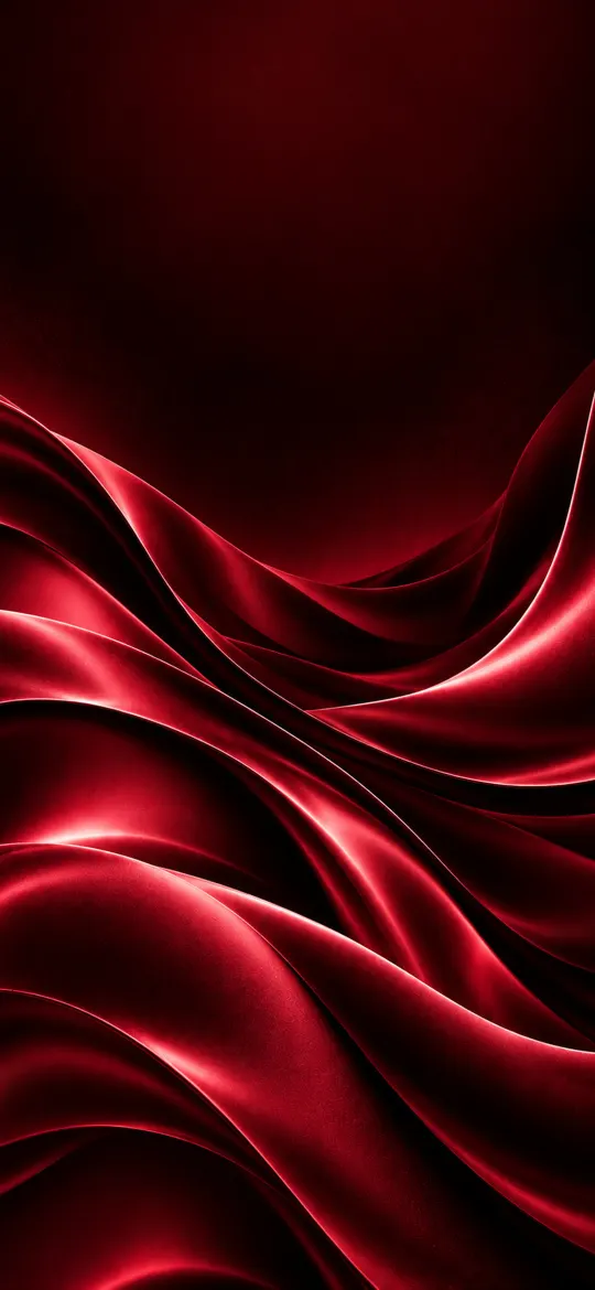 Deep crimson satin waves on a dark red background