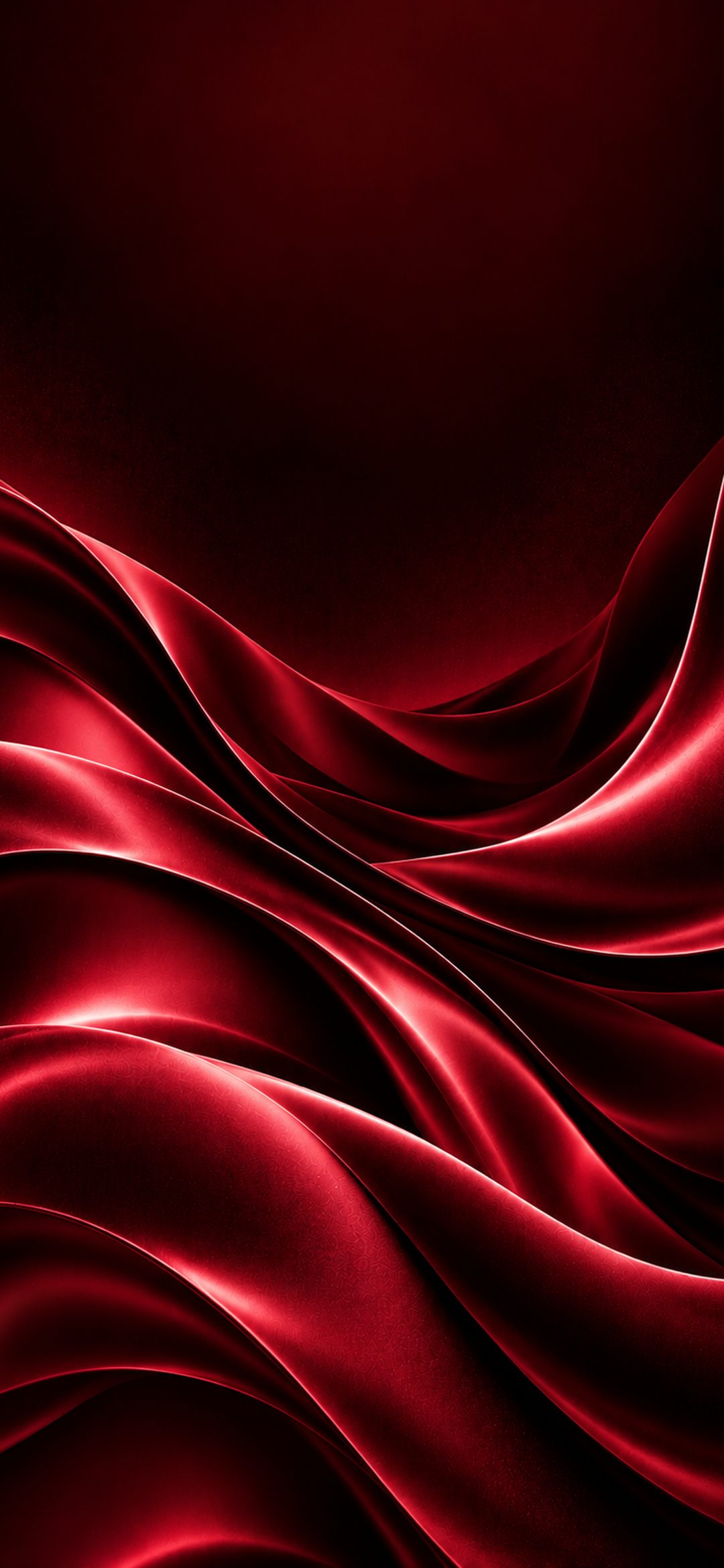Deep crimson satin waves on a dark red background