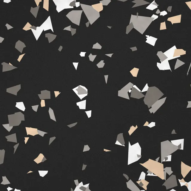 Charcoal Terrazzo: white, stone grey and sand-coloured chips scatter across a charcoal base in polished terrazzo, subtle, calm and modern, iPad wallpaper
