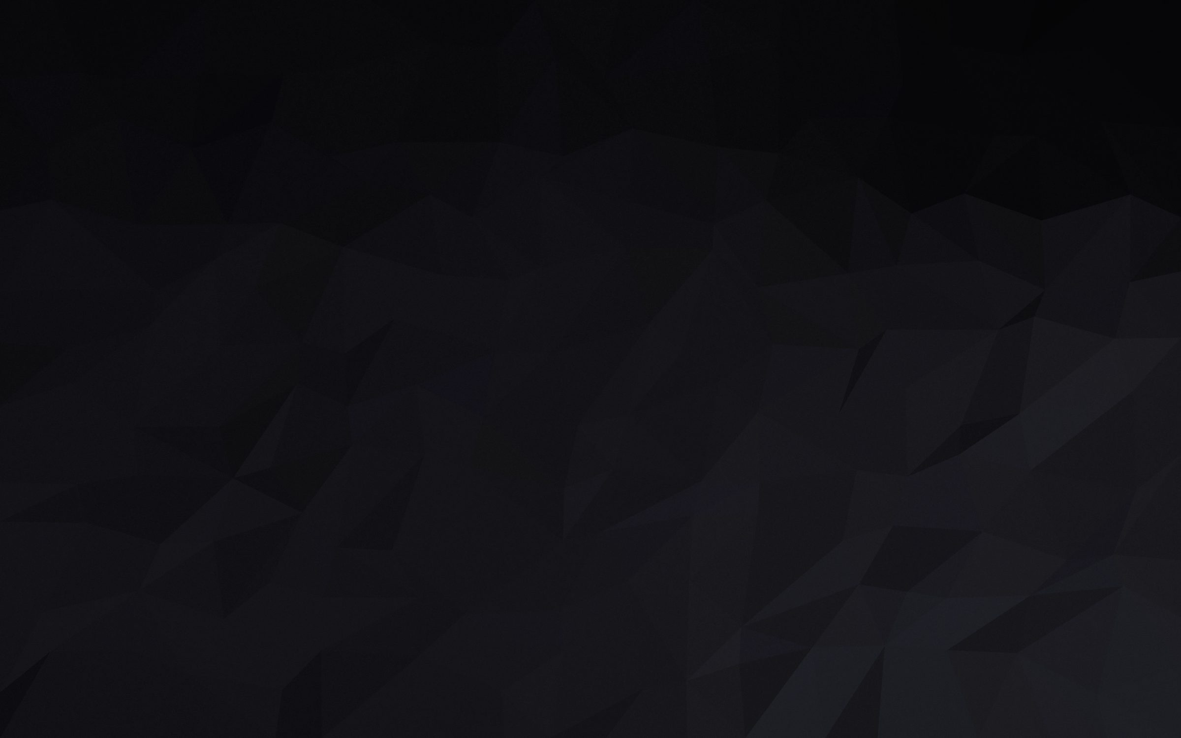 Obsidian Facets: black low-poly facets catch faint light at different angles, like a sheet of cut obsidian with barely visible edges, Mac wallpaper