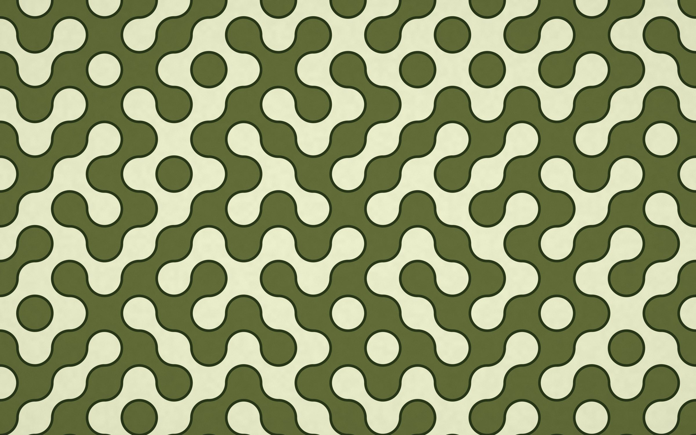 Olive Path Labyrinth: olive and pale lime regions twist together in a maze of quarter-circle tiles, every path outlined with a thin dark line, Mac wallpaper