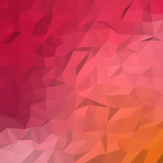 Rose Quartz Facets: rose, coral and pink facets catch the light like a cut gemstone in this bright low-poly pattern, iPad wallpaper