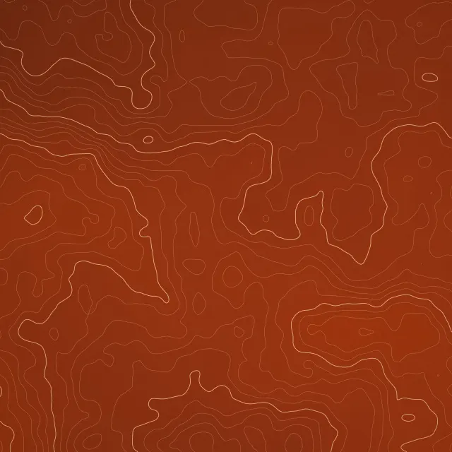 Terracotta Contours: pale contour lines trace hills and valleys across warm terracotta, an earthy topographic pattern, iPad wallpaper