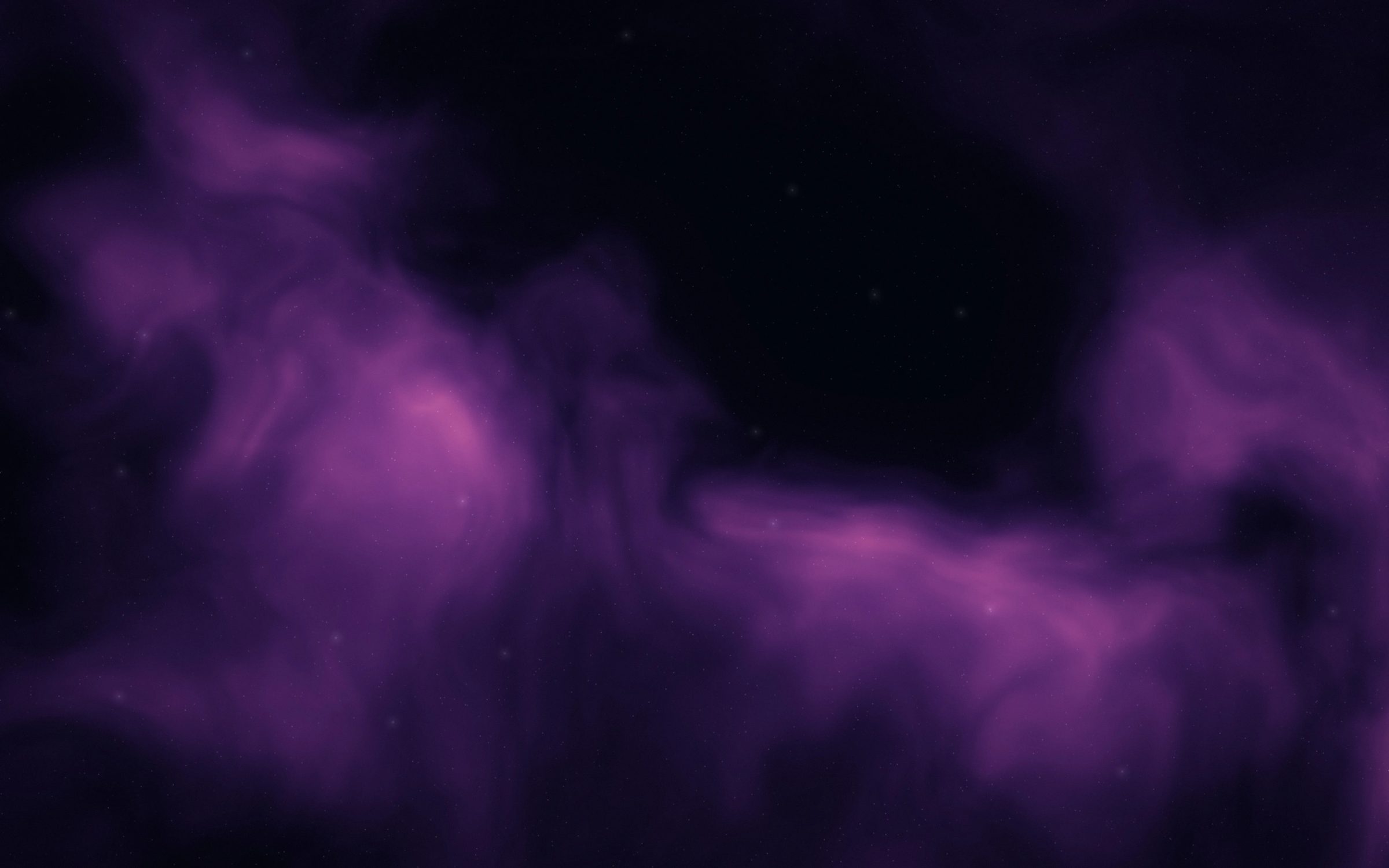 Violet Veil Nebula: swirling violet and magenta gas drifts across deep space, lit from within and dusted with distant stars, Mac wallpaper